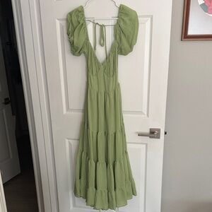 Princess Polly Light Green Danny Midi Dress